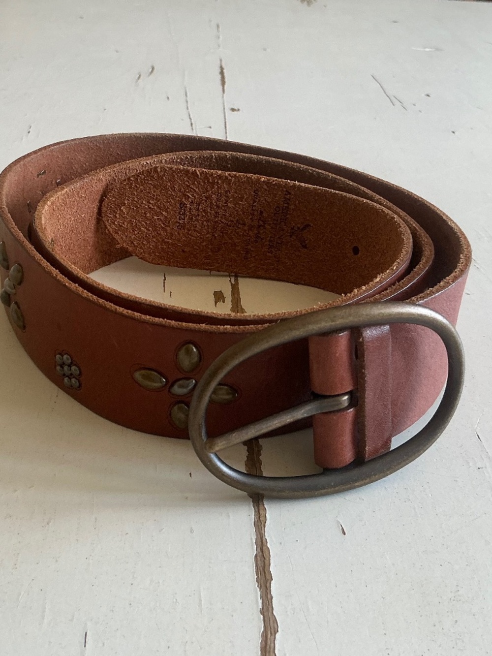 American Eagle studded leather belt Large - Picture 2 of 15